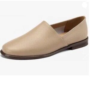 FOWT Apricot Closed Almond Toe Pumps Loafer Slip On Cozy Party Dress Shoes